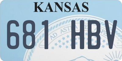KS license plate 681HBV