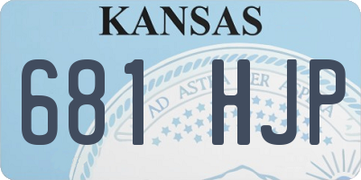 KS license plate 681HJP