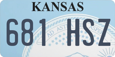 KS license plate 681HSZ