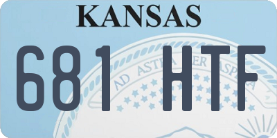 KS license plate 681HTF