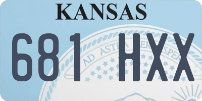 KS license plate 681HXX