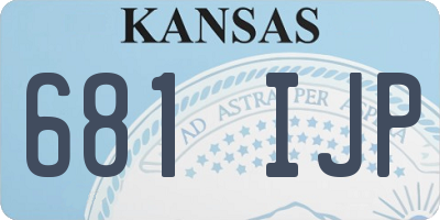 KS license plate 681IJP