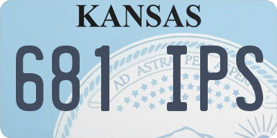 KS license plate 681IPS