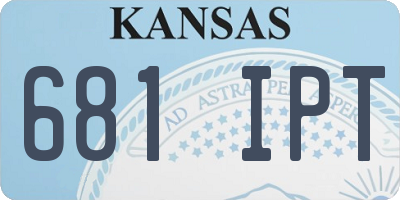 KS license plate 681IPT