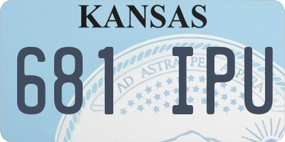 KS license plate 681IPU
