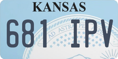 KS license plate 681IPV