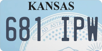 KS license plate 681IPW