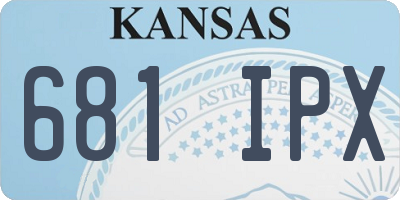 KS license plate 681IPX