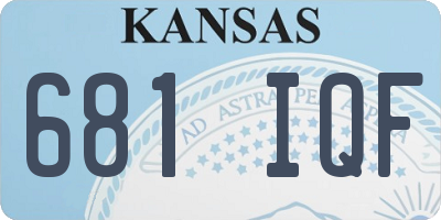 KS license plate 681IQF