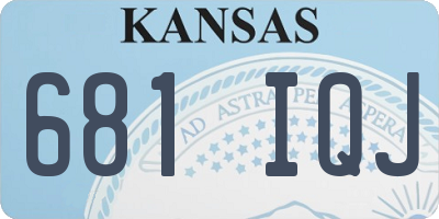 KS license plate 681IQJ