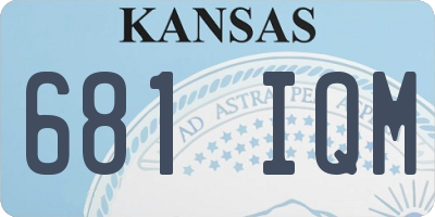KS license plate 681IQM