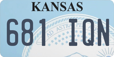 KS license plate 681IQN