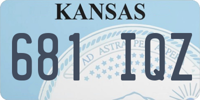KS license plate 681IQZ