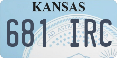 KS license plate 681IRC