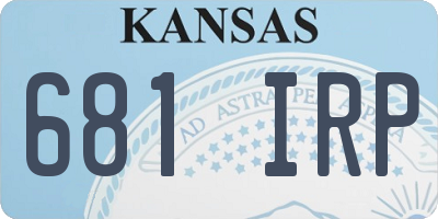 KS license plate 681IRP