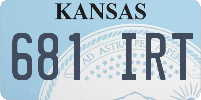 KS license plate 681IRT