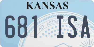 KS license plate 681ISA