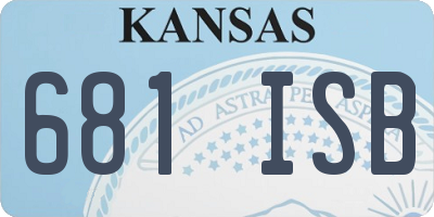 KS license plate 681ISB