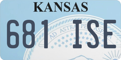 KS license plate 681ISE