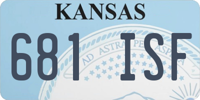 KS license plate 681ISF
