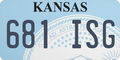 KS license plate 681ISG