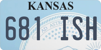KS license plate 681ISH
