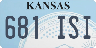 KS license plate 681ISI