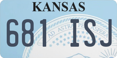 KS license plate 681ISJ