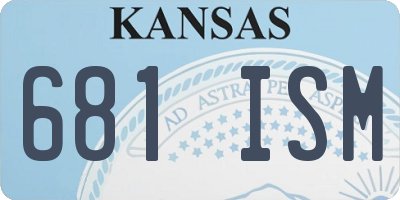 KS license plate 681ISM