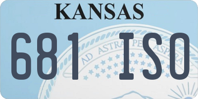 KS license plate 681ISO