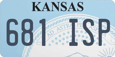 KS license plate 681ISP