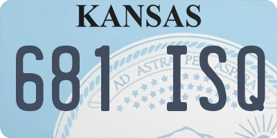 KS license plate 681ISQ