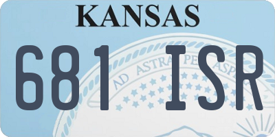 KS license plate 681ISR