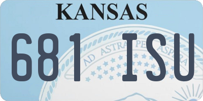KS license plate 681ISU