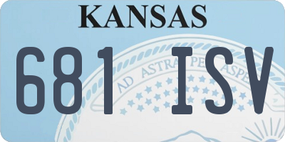 KS license plate 681ISV