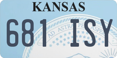 KS license plate 681ISY