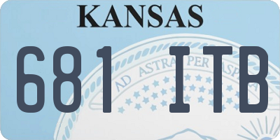 KS license plate 681ITB