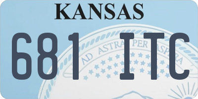 KS license plate 681ITC