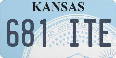 KS license plate 681ITE