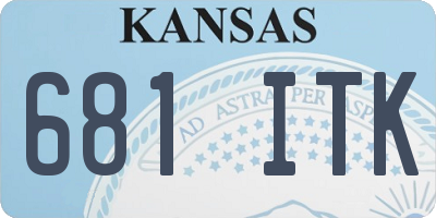 KS license plate 681ITK