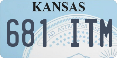 KS license plate 681ITM