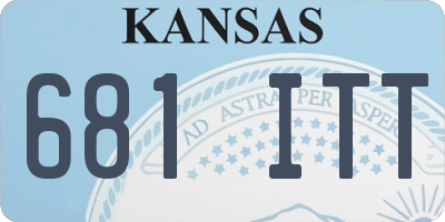 KS license plate 681ITT