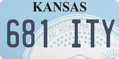 KS license plate 681ITY
