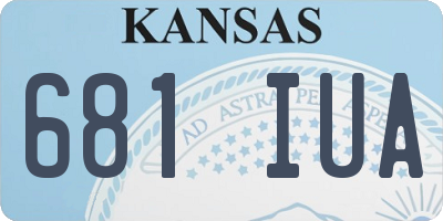 KS license plate 681IUA