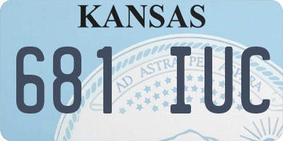 KS license plate 681IUC