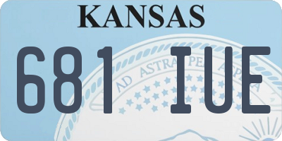 KS license plate 681IUE