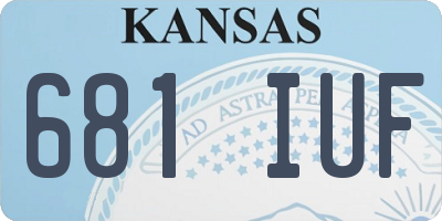 KS license plate 681IUF