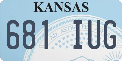 KS license plate 681IUG