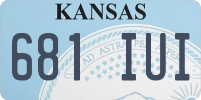 KS license plate 681IUI