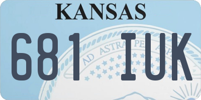 KS license plate 681IUK